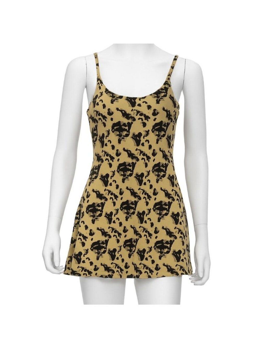 Leopard Print Athletic Mini Dress Built In Shorts Tennis Golf Activewear‎ Small
